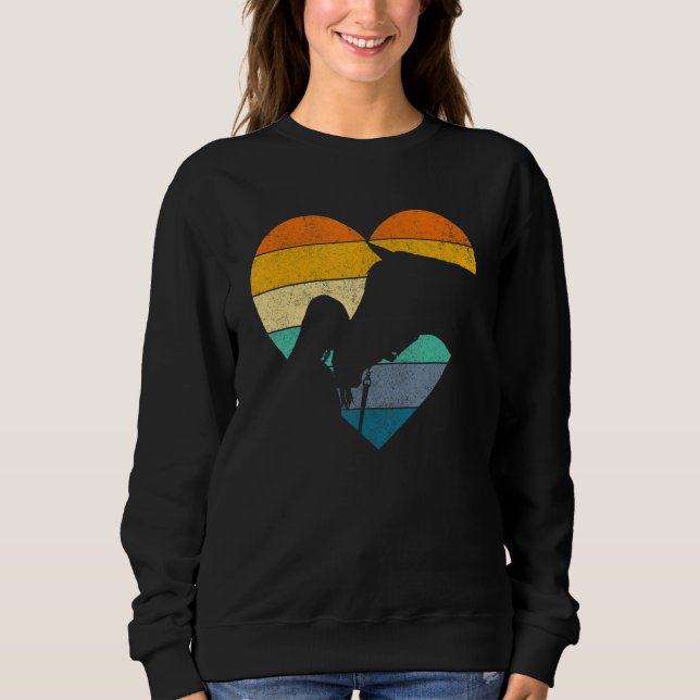 Horse Girl Heart I Love Horses Equestrian Horsebac Sweatshirt (Front)