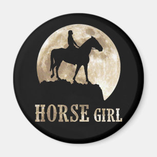 Horse Girl Horse Lovers Equestrian Riders Rodeo Magnet