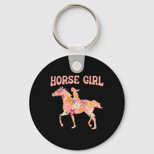 Horse Girl - Horse Riding Horseback Rider Horses H Key Ring
