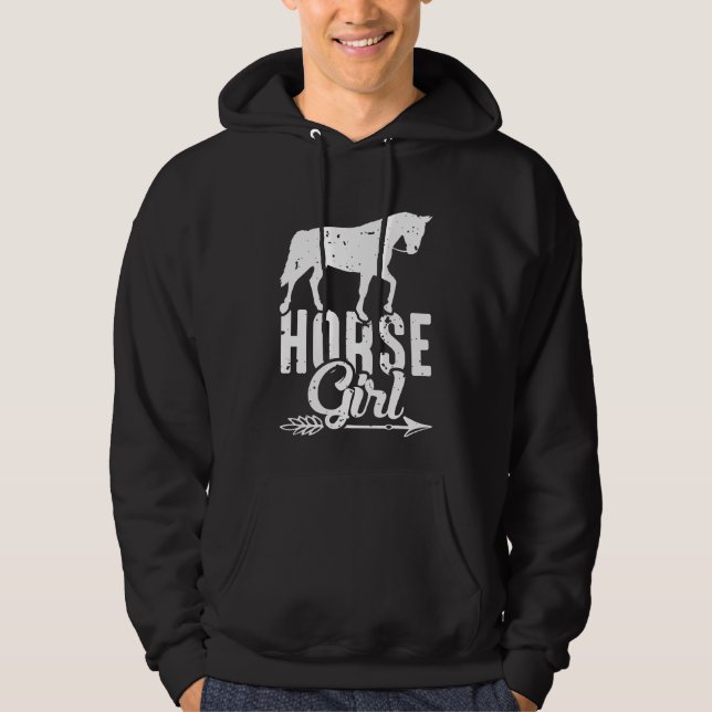 Horse Girl Horseback Riding Cowgirl Passion Hoodie (Front)
