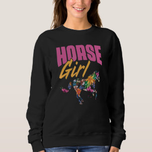 Horse Girl Horseback Riding Horse Racing Cowgirl H Sweatshirt