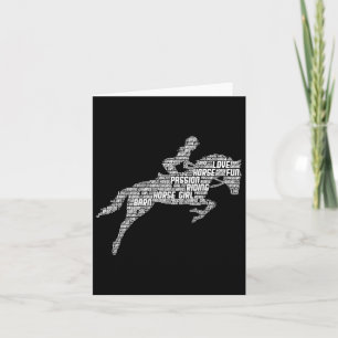 Horse Girl Horseback Riding Women Girls  Card
