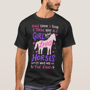 Horse Girl Horses Show Jumping Equestrian Barrel R T-Shirt