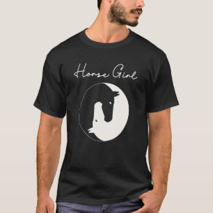 Horse Girl I Love My Horses Yin & Yang Shape Horse T-Shirt