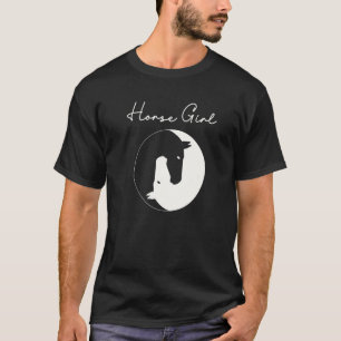 Horse Girl I Love My Horses Yin & Yang Shape Horse T-Shirt