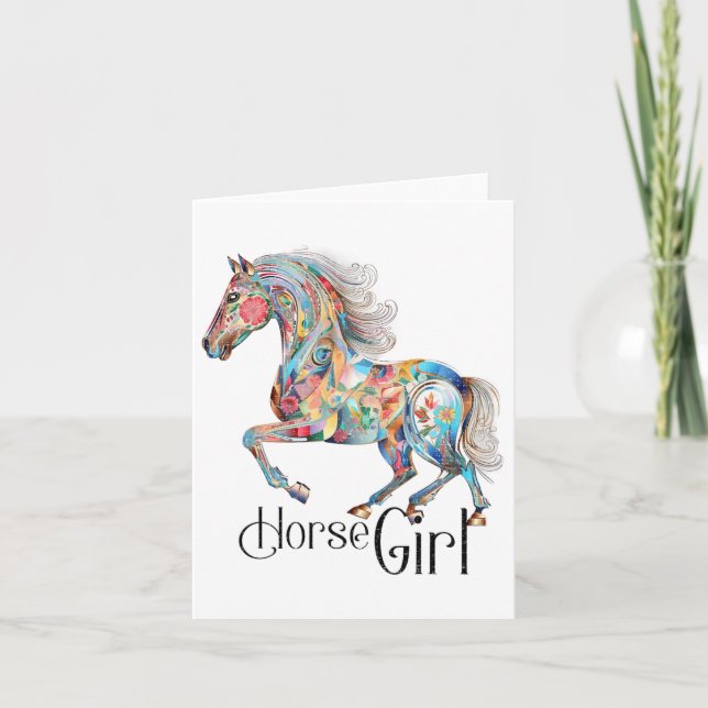 Horse Girl - Just A Girl Who Loves Horses1  Card (Front)
