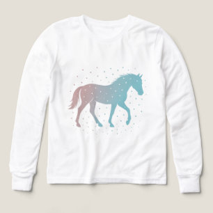 Horse Girl Long Sleeve Shirt – Winter Snow Horse