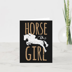 Horse Girl Shirt Cute Horseback Riding & Horse Card
