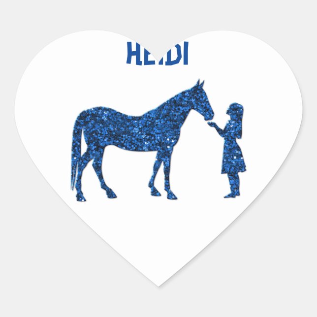 HORSE & GIRL STICKERS PERSONALIZED. (Front)