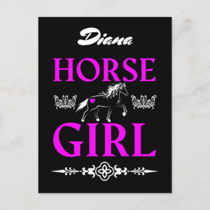 Horse Girl with Name  Postcard