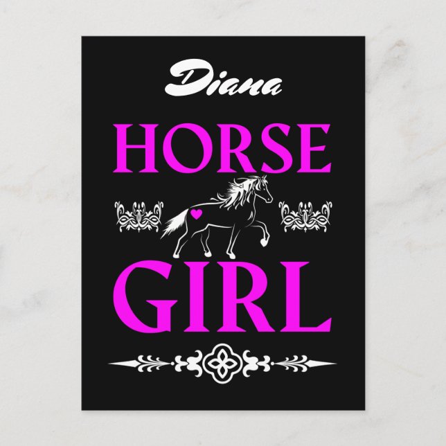 Horse Girl with Name  Postcard (Front)