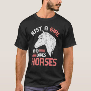 Horse  Girls Women Equestrian Horse Riding Horse T-Shirt