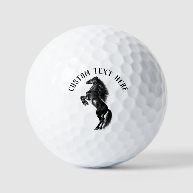 Horse Golf Balls with Custom Text Personalised (Front)