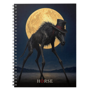 Horse Gothic Top Hat gothic Surreal Notebook