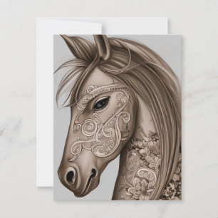 Horse Graphic Thank You Card