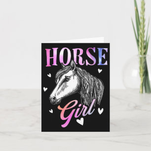 Horse Graphic Women Girls Horseback Riding Horse L Card