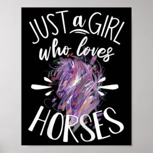 Horse Graphic Women Girls Horseback Riding Horse L Poster