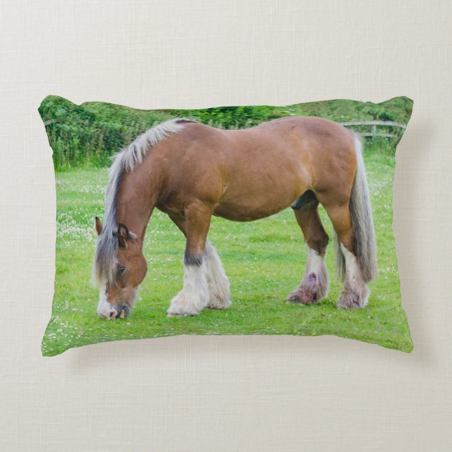 Horse Grazing Decorative Cushion (Front)