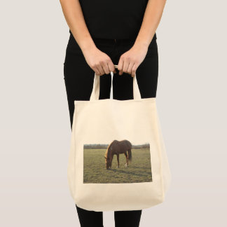 Horse Grazing Tote Bag