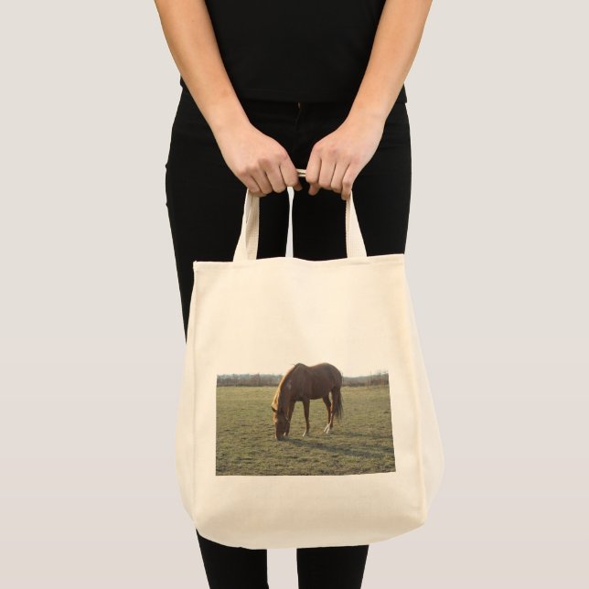 Horse Grazing Tote Bag (Front (Product))