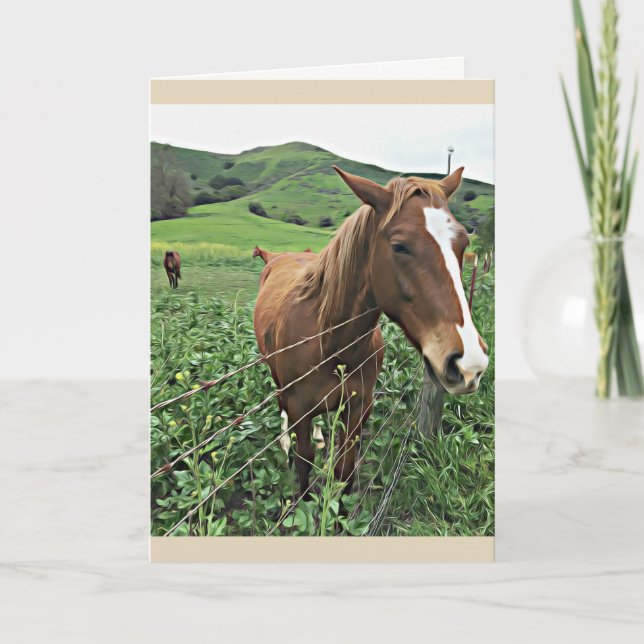 Horse Greeting Card, Blank Card (Front)
