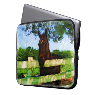 Horse Greeting Laptop Sleeve