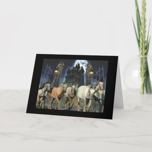 Horse Halloween Greeting Card (Front)