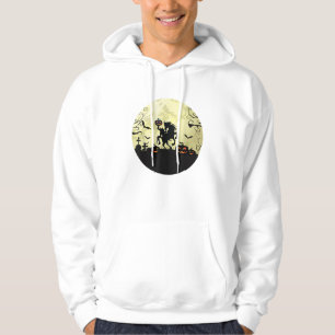 horse halloween headless horseman Pumpkin and moon Hoodie