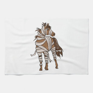 Horse Halloween Tea Towel
