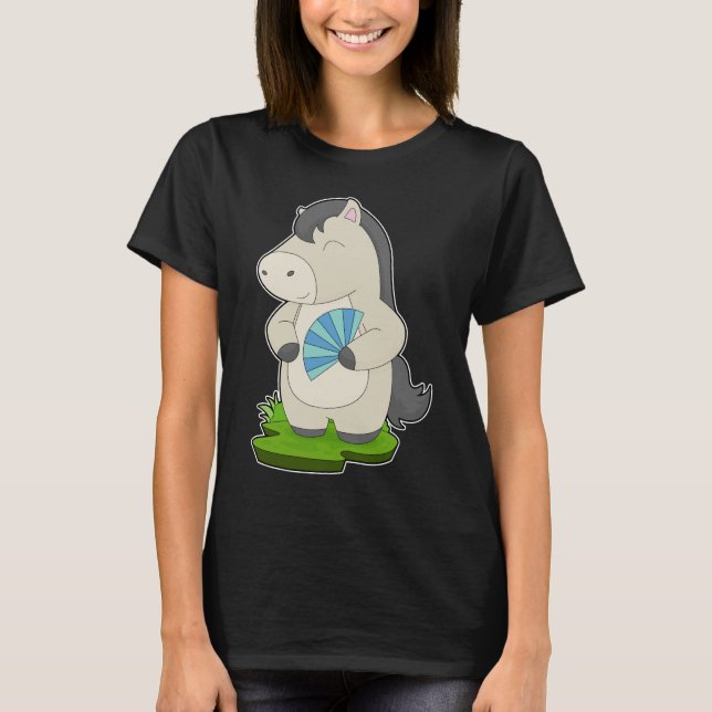 Horse Hand fan T-Shirt (Front)