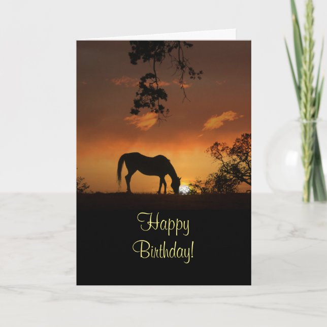 Horse Happy Birthday Card (Front)