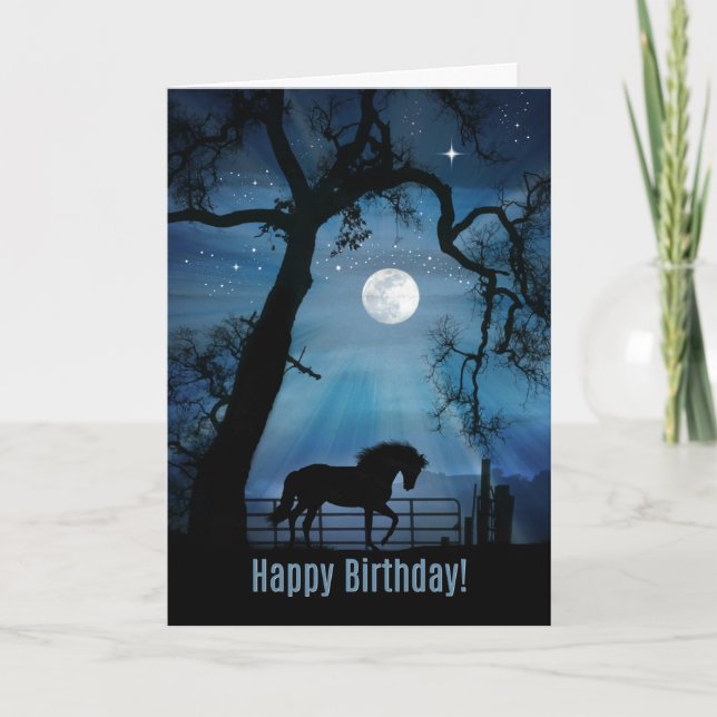Horse Happy Birthday Card Dreams Come True (Front)