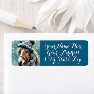 Horse Hat Scarf Snowflakes Personalised Christmas