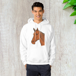 Horse Head Brown Farm Animal Hoodie