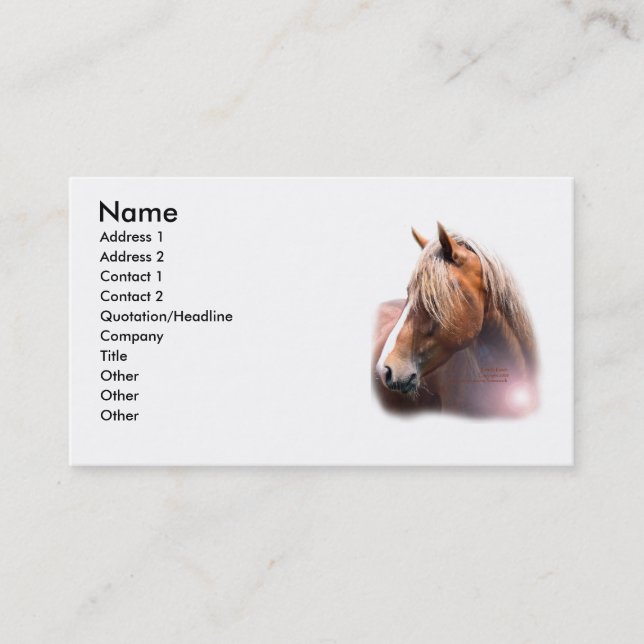 Horse Head Business Card (Front)
