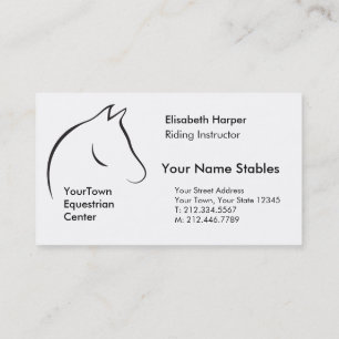 Horse Head Equestrian Centre Business Card