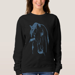 Horse Head Horse Lovers Horseback Riding Equestria Sweatshirt