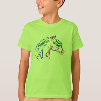 Horse head, multi coloured, Youth t-shirt