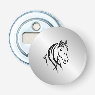 Horse Head on Silver Bottle Opener
