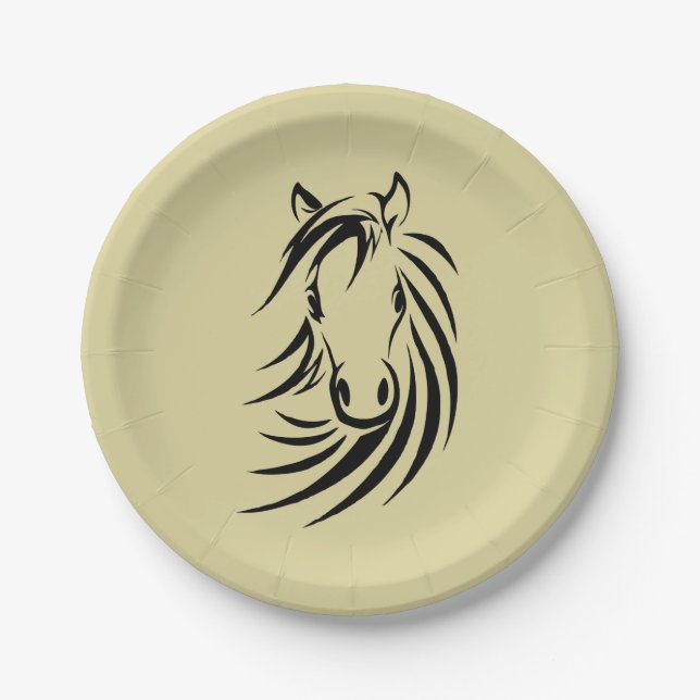 Horse Head Paper Plate (Front)