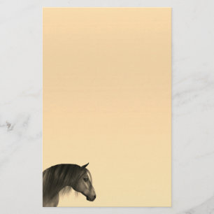 Horse Head Pastel Stationery Paper