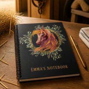 Horse Head Personalised Spiral Notebook