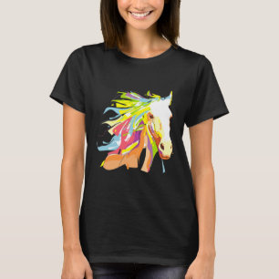 Horse Head Rainbow Art T-Shirt