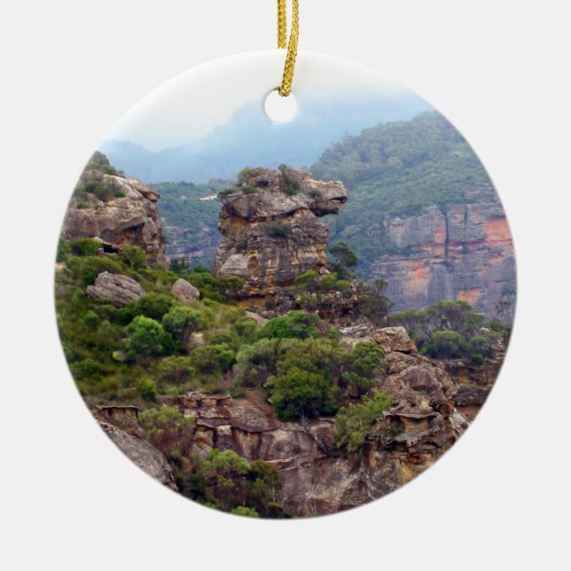 Horse Head Rock Ceramic Tree Decoration (Front)