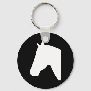Horse Head Silhouettes1 Key Ring