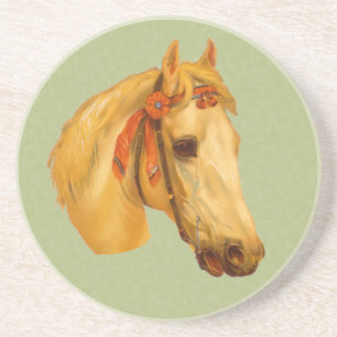 Horse Head Vintage Art Coaster