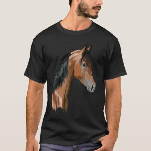 Horse Head Watercolor Equestrian Men Women Riding T-Shirt