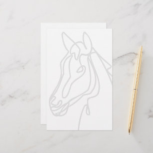 Horse head watermark logo stationery writing paper