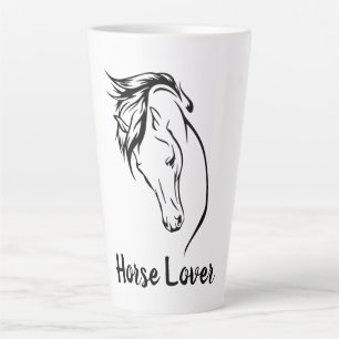 Horse Head With Mane Latte Mug