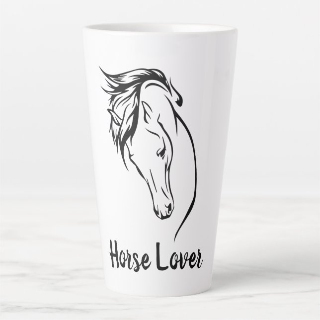 Horse Head With Mane Latte Mug (Front)